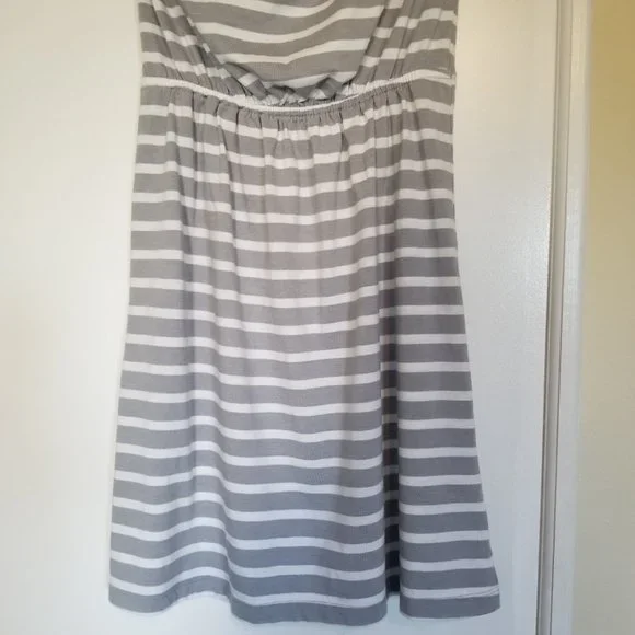 Old Navy Gray and White Stripe Strapless Dress (size s/p/p) - Picture 4 of 7